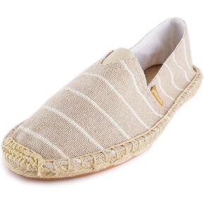 Alexis Leroy Women's Summer Stripe Canvas Flat Espadrilles