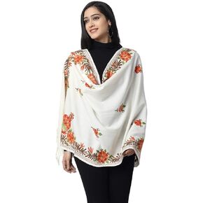 Zamour Kashmiri Embroidery Indian Shawl Stole Scarf Wrap for Wedding Parties Bridesmaid Prom in Kuwait