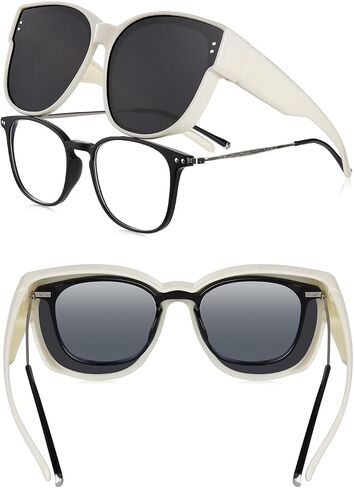 TINHAO Oversized Fit Over Glasses Sunglasses for Women Men Polarized Wrap Around Sunglasses for Driving UV Protection in Kuwait