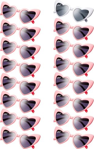Dunzy 16 Pairs Bachelorette Heart Shaped Sunglasses Bridal Party Sunglasses Bride Accessories Women's Sunglasses in Saudi Arabia