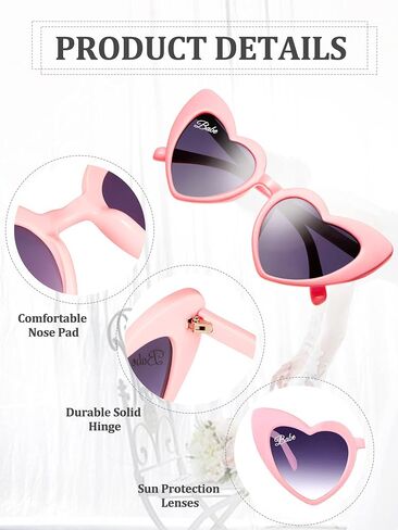Dunzy 16 Pairs Bachelorette Heart Shaped Sunglasses Bridal Party Sunglasses Bride Accessories Women's Sunglasses in Saudi Arabia