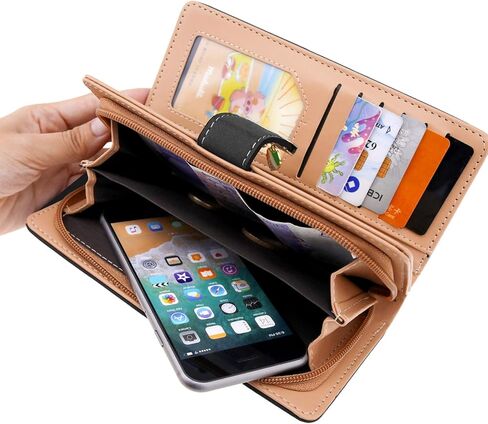 محفظة حريمي من Creative-Idea من الجلد مزدوج الطي بنمط أوراق مجوفة من الجلد in Kuwait