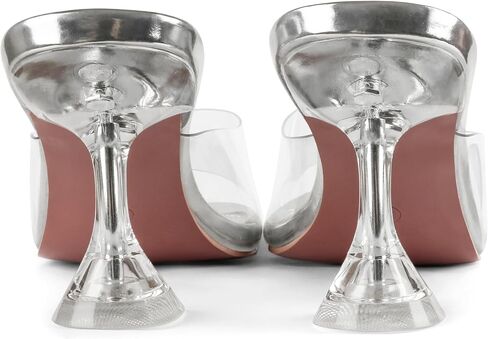 صنادل Zzheels بكعب شفاف 2.76 سم للنساء بمقدمة مربعة للاستخدام اليومي in Kuwait