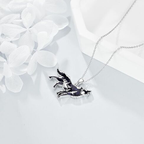 YFN Wolf Necklace Sterling Silver Wolf Pendant Jewelry Gifts for Women Men in Saudi Arabia