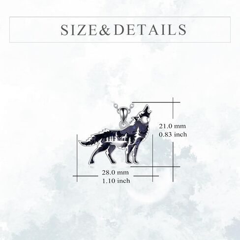 YFN Wolf Necklace Sterling Silver Wolf Pendant Jewelry Gifts for Women Men in Saudi Arabia