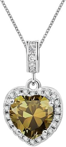 KunBead Dangle January-December Birthstone Love Heart Birthday Charms Compatible with Pandora Charm Bracelet Necklace in Saudi Arabia