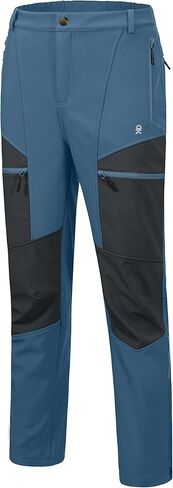 Little Donkey Andy Men's Fleece lined Hiking Ski Snow Pants, Winter Windproof Softshell Pants, Warm and Water Repellent in Saudi Arabia