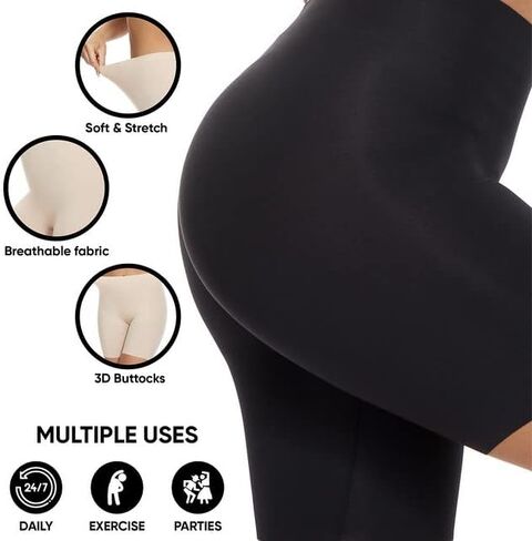 Women’s Slip Shorts for Under Dresses, Seamless Shapewear Shorts with Light to Medium Tummy Control in Kuwait