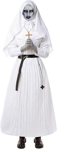 LSYYSKB فستان الساحرة مصاص دماء المرأة القوطية الساحرة فستان أسود هالوين تأثيري القرون الوسطى مقنعين الساحرة زي للنساء in Kuwait