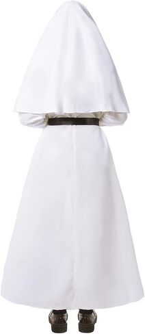 LSYYSKB فستان الساحرة مصاص دماء المرأة القوطية الساحرة فستان أسود هالوين تأثيري القرون الوسطى مقنعين الساحرة زي للنساء in Kuwait