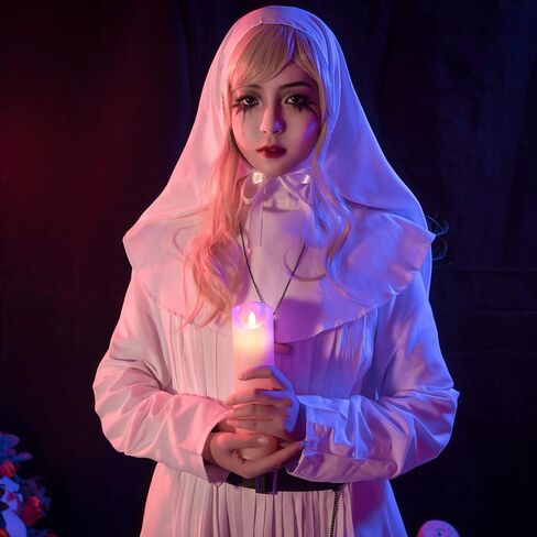 LSYYSKB فستان الساحرة مصاص دماء المرأة القوطية الساحرة فستان أسود هالوين تأثيري القرون الوسطى مقنعين الساحرة زي للنساء in Kuwait