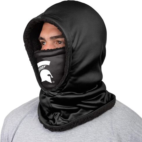 FOCO Michigan State Spartans NCAA Black Hooded Gaiter, adult (SVNCGRHDSN) in Saudi Arabia