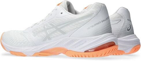 ASICS Women's Netburner Ballistic FlyteFoam 3 Volleyball Shoe, 9, White/Glacier Grey in Kuwait