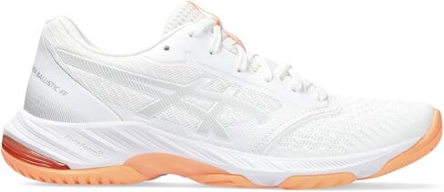 ASICS Women's Netburner Ballistic FlyteFoam 3 Volleyball Shoe, 9, White/Glacier Grey in Kuwait