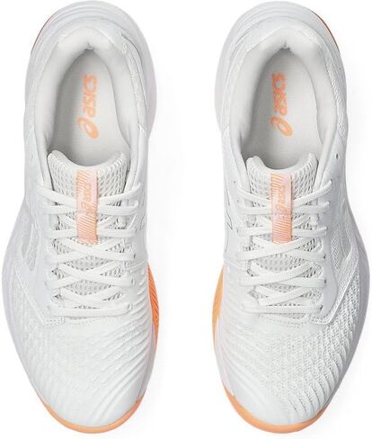 ASICS Women's Netburner Ballistic FlyteFoam 3 Volleyball Shoe, 9, White/Glacier Grey in Kuwait