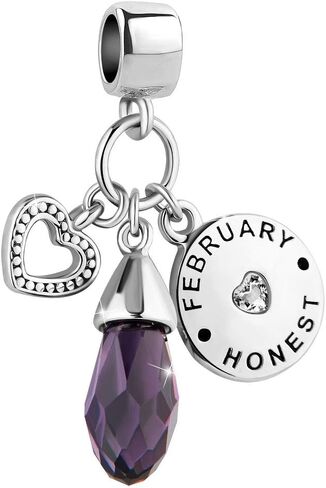 12 Teardrop Birthday Birthstone Charms for Bracelets Dangle Charm Beads Compatible with Pandora Bracelets in Saudi Arabia