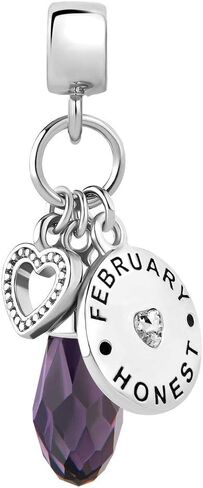 12 Teardrop Birthday Birthstone Charms for Bracelets Dangle Charm Beads Compatible with Pandora Bracelets in Saudi Arabia