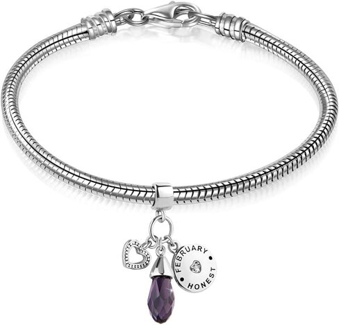 12 Teardrop Birthday Birthstone Charms for Bracelets Dangle Charm Beads Compatible with Pandora Bracelets in Saudi Arabia