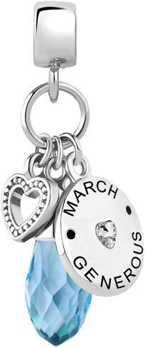 12 Teardrop Birthday Birthstone Charms for Bracelets Dangle Charm Beads Compatible with Pandora Bracelets in Saudi Arabia