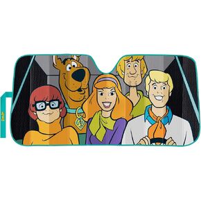 Plasticolor 003951R01 Warner Bros. Scooby-Doo Group Accordian Sunshade for Car Truck SUV, Silver
