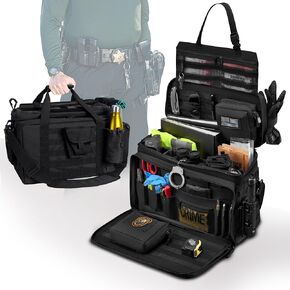 Tidify Patrol Bag Used By Law Enforcement Police Gear and Military Grade - Water Resistant Police Officer Duty Bag - Heavy Duty Car Front Seat Organizer with Multiple Storage Space