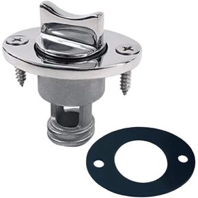 قابس تصريف القارب البيضاوي - 316 من الفولاذ المقاوم للصدأ - قابس ملولب 3/4 بوصة مع تصميم مانع للسقوط - لفتحة 1 بوصة على رافدة القارب، لايفويل، مبرد صندوق الثلج - يتضمن حشوات متينة ومسامير تثبيت - قطعة واحدة in Kuwait