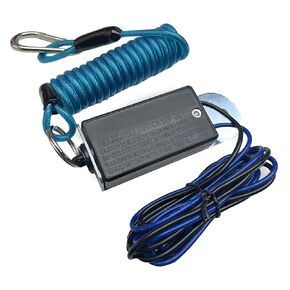 Trailer Breakaway Switch,Aspligo Blue 4Ft Trailer Break Control kit,Breakaway Switch for Trailer Brake,Breakaway Coiled Cable with Electric Brake Switch for RV Towing Trailer