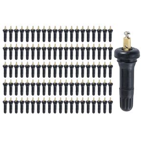 100pcs TPMS 17-20008 Rubber Snap-in Tire Pressure Sensor Valve Stem Compatible with Ford Chevrolet Dodge Chrysle Buick Ram Cadillac Pontiac Subaru Lincoln
