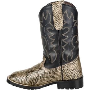 TuffRider Youth Black Snake in My Boot Western Leather Boots