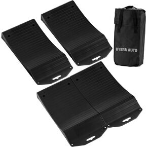 Tire Saver Ramps Anti-Slip Pads Design, 4 Pack Car Tire Wheel Ramps with Carrying Bag for Flat Spot and Flat Tire Prevention, Tire Savers for Storage, Easy to Store