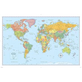 Rand McNally Signature Edition World Wall Map – Laminated Rolled in Kuwait