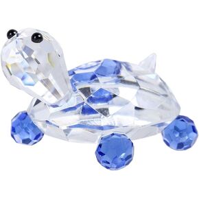 H&D HYALINE & DORA Pink Crystal Bunny Animal Figurine Paperweight Art Rabbit Statue,Spring Easter Decor Glass Ornament Gift