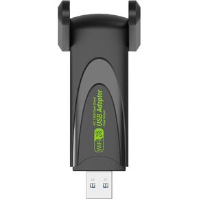 محول USB WiFi، 1300Mbps WiFi USB 3.0 ثنائي النطاق 5G/2.4G هوائيات مزدوجة، محول شبكة لاسلكي لأجهزة الكمبيوتر المحمول المكتبية، يدعم Windows 11/10/8.1/8/7، Mac OS 10.9-10.15 in Kuwait
