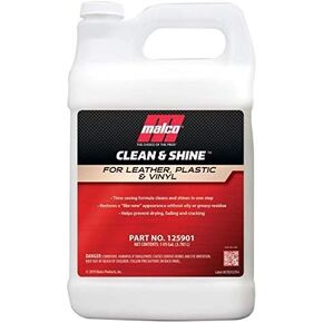 Malco Clean & Shine Interior Car Cleaner and Dressing – Restore Leather, Plastic and Vinyl Surfaces in Your Vehicle/Clean, Condition and Protect in 1 Simple Step / 1 Gallon (125901)