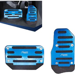2 PCS Car Non-Slip Pedal Pads Set, Accelerator Pedal Covers, Car Brake Pedal Protectors, Automatic Automobile Accessories, Universal for Most Cars, Trucks and Vans (Red)