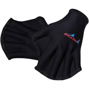 BESPORTBLE Swimming Aquatic Webbed Gloves Black Aqua Water Training Water Resistance Fit Aquatic Training Webbed Paddles Hand Web Swim Costume