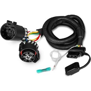 OPT7 Easy Connect USCAR 7 Pin to 4 Pin Harness with Reverse Wire, 43 Inches Trailer Extension Wiring Connector Adapter for Trucks, Pickups, Trailers, Compatible with Redline LED Tailgate Light Bar