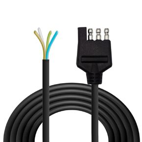16awg 20 قدم 4 طريقة مقطورة الأسلاك تسخير، 4 دبوس مقطورة موصل الأسلاك مقطورة مع كابل مغلف، 4 دبوس مقطورة ضوء التوصيل النحاس النقي للمقطورات rvs المعسكر فائدة والقارب (20ft)