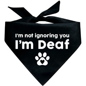 I'm Not Ignoring You I'm Deaf Dog Bandana (Red, OS 351)
