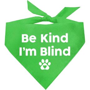 Be Kind I'm Blind Dog Bandana (Black, XS 352)
