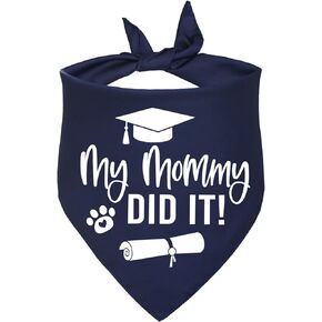 STMK Dog Graduation Bandana, Graduation Dog Bandana Outfit Graduation Gift for Small Medium Large Dogs (Black, Proud Pup of A Graduate)