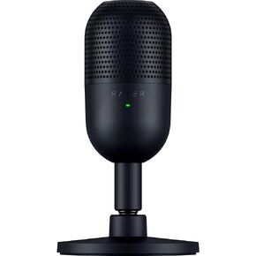 Razer Seiren V3 Mini USB Microphone: Condenser Mic - Supercardioid Pickup Pattern - Tap-to-Mute Sensor with LED Indicator - Shock Absorber - Ultra Compact - PC, Discord, OBS Studio, XSplit - Black