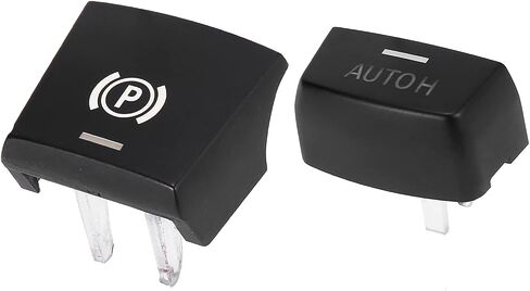 A ABSOPRO Long Style Feet Parking Button Electronic Parking Switch Brake P and AUTO H Button Cover Replacement for BMW 528i 2011-2016 (Set of 2) in Saudi Arabia