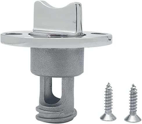 قابس تصريف القارب البيضاوي - 316 من الفولاذ المقاوم للصدأ - قابس ملولب 3/4 بوصة مع تصميم مانع للسقوط - لفتحة 1 بوصة على رافدة القارب، لايفويل، مبرد صندوق الثلج - يتضمن حشوات متينة ومسامير تثبيت - قطعة واحدة in Kuwait