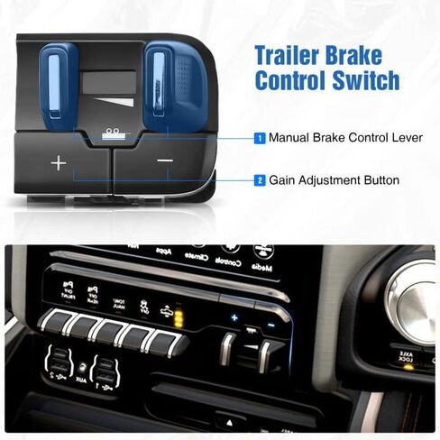 A-Premium Trailer Brake Controller Module with Switch Kit Compatible with Ram 1500 2500 3500 4500 5500 2016-2018, 1500 Classic 2019-2021, Replace # 82215040AB in Saudi Arabia