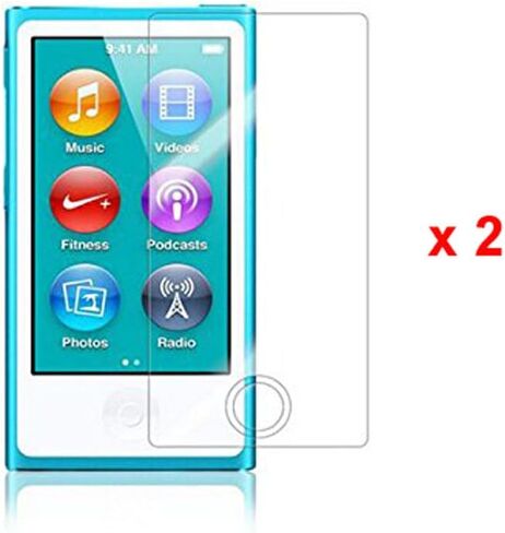 حافظة لجهاز Apple iPod Nano 7، حافظة جلدية ناعمة من جل مطاط TPU بمشبك حزام لجهاز Apple iPod Nano الجيل السابع 7G 7 + غطاء حافظة جلد ناعم شفاف من مادة TPU (أسود) in Saudi Arabia