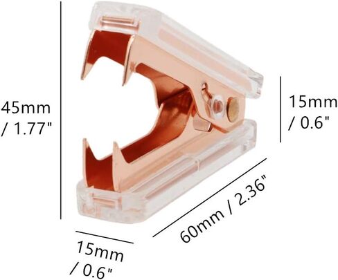 Gold Staple Remover Cute Clear Staples Remover Acrylic Body Steel Jaws Staple Puller Removal Tool for Dress Up Home Office School Desk Accessories Gift (Gold) in Saudi Arabia