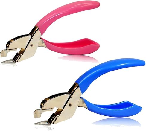 مزيلات التيلة - أداة إزالة التيلة، أداة إزالة التيلة للعمل الورقي في المدرسة والمكتب العائلي، رافع أظافر محمول باليد دون تلف الورق (أزرق ووردي) in Kuwait