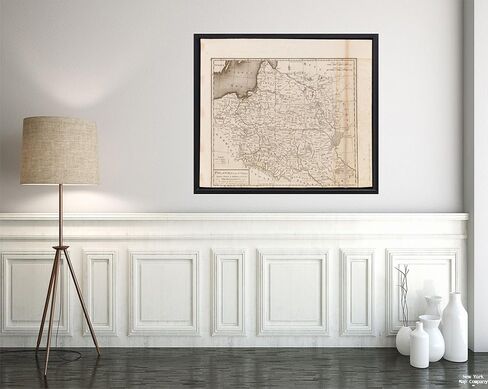 1800 Map Ukraine|Belarus|Lithuania|Poland Poland, shewing The Claims of Russia, Prussia & Austria|Historic Antique Vintage Reprint|Ready to Frame in Kuwait