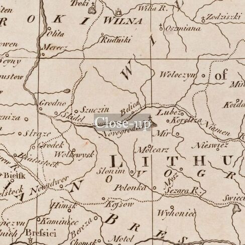 1800 Map Ukraine|Belarus|Lithuania|Poland Poland, shewing The Claims of Russia, Prussia & Austria|Historic Antique Vintage Reprint|Ready to Frame in Kuwait